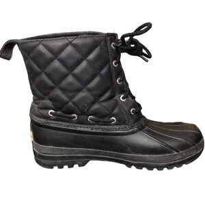 Sperry Black Waterproof Topsiders  Boots